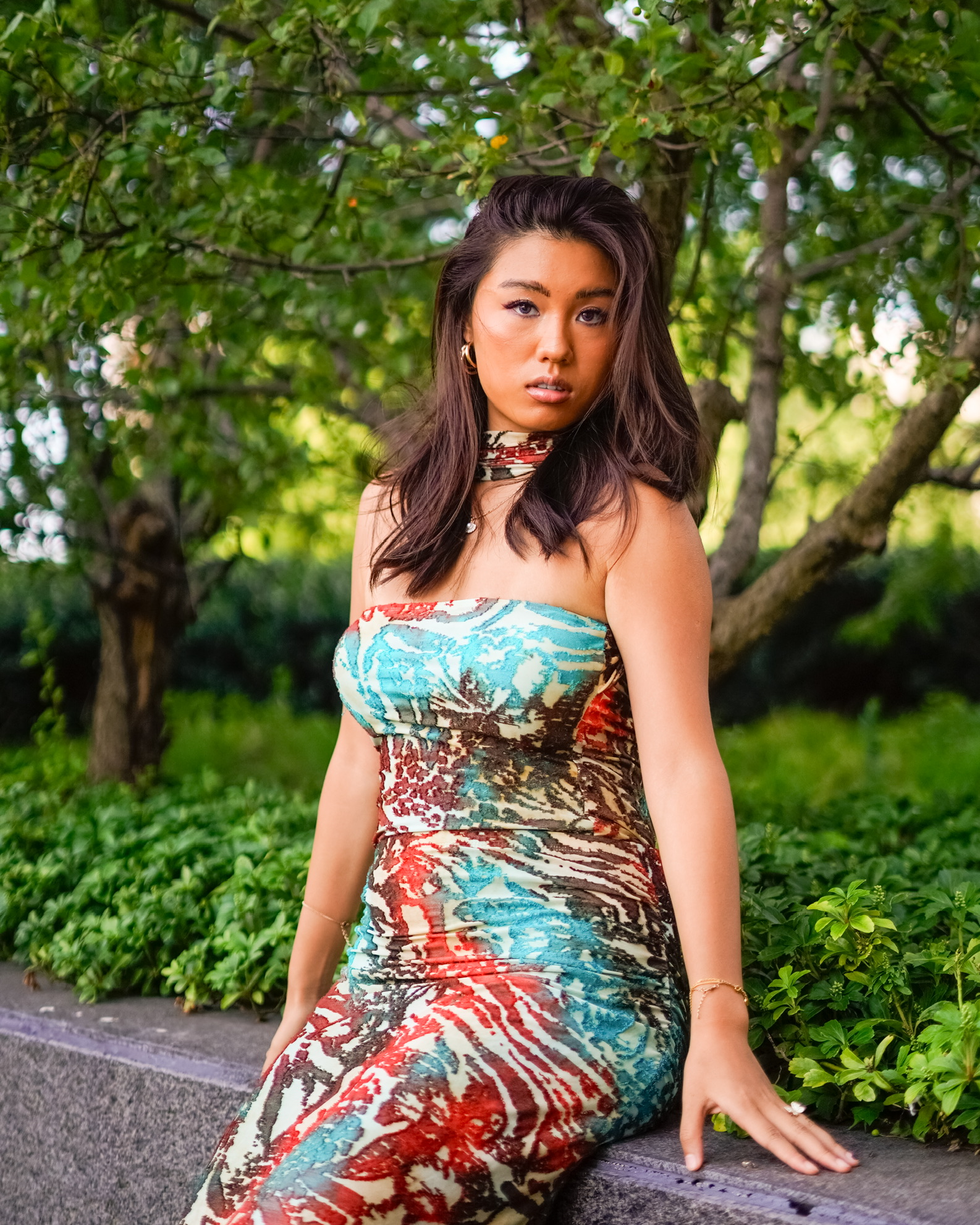 Natural light portrait Smithsonian gardens